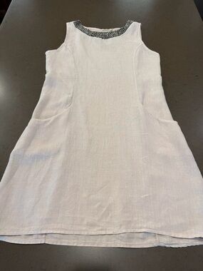 Lungo L'Arno Embellished Neckline Dress Sz: L